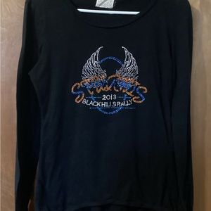 Sturgis 2013 Bike Rally Ladies Top with Rhinestones and a hood? Size M